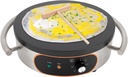 16'' Commercial Electric Crepe Maker Machine Adjustable Temperature Mini Pancake Machine Stainless Steel Countertop Griddle Non-stick Crepe Maker Home Baking Pancake Machine 1500W