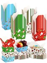 Estune 60 Pack Christmas Take out Food Boxes 2.56'' x 4.65'' x 3.54'' Christmas Disposable Treat Containers Candy Goodie Gift Boxes for Party Favor