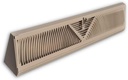 Stamped Steel 24 inch Brown Baseboard Register, 120