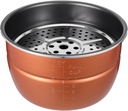 PRETYZOOM Replacement Aluminum Inner Pot for Rice Cooker Nonstick Coating Cooker Pot Liner Steaming Rack Electric Rice Accessories