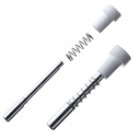 CWH Window Screen Clips – Aluminum Replacement Spring Plunger Pins, Frame Latch Lock Bolts, Pull Pin Fastener Parts, Secure Window Screens, 25 Pack, White Caps, Made in America