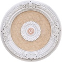 Petite Round Chandelier Ceiling Medallion or Fan Medallion, 24 Inches, White