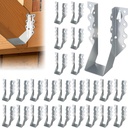 25 Pcs 2x6 Joist Hangers for Wood, 20 Gauge Galvanized Face Mount Joist Hangers, Heavy Duty Hurricane Ties for Rafters Roofs Decks Floors Ceilings