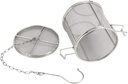Tea Infuser, Stainless Steel Construction Wire Mesh Design Multifunctional Use, Seasoning Strainer Basket Filter, Silver 10x10cm, for Kitchen Cooking Tea Soup Infusion