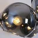 Hand-Blown Smoked Gray Glass Globe Lampshade, Industrial Chic Replacement Pendant Cover For Kitchen Island, Dining Table, Bedroom, Living Room, Bathroom Ceiling Light Fixture