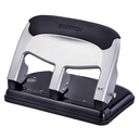 Boschit Office EZ Squeeze Heavy Duty 3- Hole Punch for Home Office & School, 40- Sheet Capacity, One- Touch Reduced Force, Sleek Silver Design