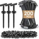 200Pcs Nylon Universal Cable Tie Buckle for Car, Heavy Duty Self-Locking Zip Ties Fasteners for Car Repair & Home Use, Snap-Fit Bumper Retainer Fender Liner Door Panel Fastener