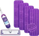 Reusable Power Mop Refills Pads Compatible with Swiffer PowerMop Mop - Microfiber Power Mop Pads Refill for 13 ''-15 '' Spray Mop- Washable Pads for Multi-Surface Floor Cleaning, 4 Pack