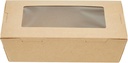 Restaurantware-Cafe Vision 42 Ounce To Go Boxes, 200 Take Out Food Containers With Window - Hinge Lock, No Grease, Kraft Paper Lunch Boxes, Disposable, For Lunch Or Desserts
