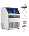 VEVOR 440lbs/24H Commercial Ice Maker Machine with Drain Pump, 110lbs Storage Capacity Ice Maker, 160 Ice Cubes in 15 Minutes, LED Digital Display Freestanding Self-Cleaning for Bar Office Restaurant