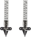 Taylor 2710N2 Mountable Rain Gauge, Measure and Monitor Precipitation, Easy to Read for Backyard, Patio, Garden, and Lawn, 2-Pack, Clear
