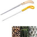 Outdoor Portable Hand Saw, 2024New Mini Wall Panel Rugged Wood working Small Saw,Portable Household Saw Bamboo Fine Toothed Hand Saw, Best for Camping, Gardening, Pruning Saw (Yellow+Wood)
