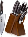 HOSHANHO 8-Piece Kitchen Knife Set, Japanese High Carbon Super Steel Knife Sets with Block, Professional Ultra Sharp Chef Knife Set with Scissors