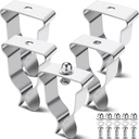 Tandefio 5 Sets Window Well Cover Clips Outside 2.36'' x 1.57'' x 0.8'' Basement Window Well Cover Hardware Kit Spring Clip Heavy Duty Egress for Basement Courtyard Exterior Window Well