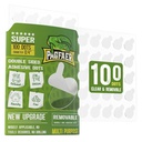 Adhesive Dots Double Sided, 100PCS Mounting Putty for Wall, Posters, Balloons - 0.4" Removable Clear Adhesive Putty, No Damage Sticky Adhesive Tack for Poster & Festival Decoration Museum
