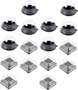 100pcs Portable Packing Boxes Small Cake Boxes Bread Puff Square Bottom
