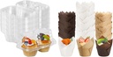 Bundle of 2 Count Cupcake Containers 50 Pack and 200PCS Tulip Cupcake Liners