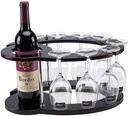 Wine Rack Wine Storage Holder Wooden Round Wine Rack Personality Home Kitchen Restaurant Wine Rack Decoration Countertop Cabinet Cellar Wine Storage
