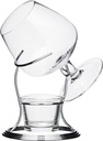 BarCraft Brandy Glass and Warmer Gift Set, 350ml Glass, Tea Light Holder and Metal Stand, 3-Piece Set