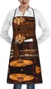 Blue Shark Full Width Printing Apron - Soft Touch, Anti-Splashing, And Easy To Clean Adjustable Chef Apron