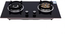 Gas Cooker, Glass Built-In Electric Cooker with 2 Burners, High Temperature Resistant with Two Independent Heating and Two Independent Led Display, Suitable for Daily Family Gathering Use