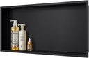 Shower Niche, Stainless Steel Shower Niche, Recessed Niche Shower for Bathroom Storage, No Tiling Required (24''×12'', Matte Black)