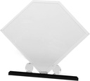 Clear Acrylic Napkin Holder for Tabletop with Black Square Base Paper Tissue Dispenser for Napkins Stylish and Practical for Restaurants Hotels Bars and Parties