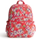 Vera Bradley Women's Featherweight Large Bancroft Backpack, Swirling Poppies, One Size