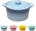 Bouillon Cups, French Onion Soup Bowls With Handles, French Onion Soup Crocks Oven Safe, Microwave Soup Bowl With Lid, Soup Mug-blue-500ml
