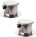 TrueCraftware- Set of 2 Stainless Steel Single Cup Coffee Brewer Infuser Filter- Vietnamese Coffee Maker Coffee Dripper Coffee Maker Home Kitchen Restaurants