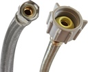 Fluidmaster B1T06 Toilet Connector, Braided Stainless Steel - 3/8 Female Compression Thread x 7/8 Female Ballcock Thread, 6-Inch Length