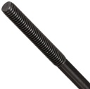Carbon Steel Rod, Ends Threaded Equally, Black Oxide Finish, 1/2"-13 Threads, 12" Length, 1-1/2" Threaded Lengths, Made in US (Pack of 2)