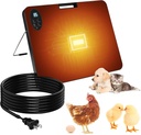 Chicken Coop Heater for Winter, Inside and Outdoor Pet, Animal Heater,Radiant Heat Panel with Overheating Protection with High Temperature Alert,Remote Control Timing Function, Adjustable Temp