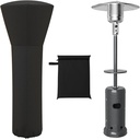 COSTWAY Patio Heater Cover, Waterproof Outdoor Heater Cover with Zipper and Storage Bag, Sun Snow Resistant Dustproof Cover for Tabletop Propane Heater Outdoor, 87"H x 34"D x 19"B, Black