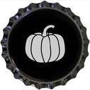 Pumpkin Homebrew Beer Bottle Caps Ready To Use Quantity of 55 Black