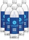 Snugell Travel Size Bottled Distilled Water for CPAP Machines, (6-Pack, 20oz Each) – Up to 12-Day Supply – Multi-Use, Travel-Friendly, Clean, Made in USA