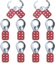 10Pcs Lockout Tagout Hasp, Safety Insulation Padlock Hasp with 6 Holes Interlock, Aluminium Loto Hasp Tag Lock Hasp for Multiple Management (1.5 inch Inside Jaw Diameter)