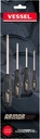 VESSEL - ARMOR GRIP™ Screwdriver Cross Point 4PC. Set (JISDRIVE) No.550APH4PBU