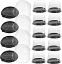 Luxshiny 50Pcs Clear Plastic Cake Carrying Boxes with Lids Lightweight Dessert Packaging Containers for Bakery Birthday Wedding Shower Parties Easy Assembly and Stable Protection