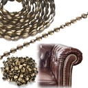 Marsui 32.8ft D11mm Upholstery Tack Strip Upholstery Tacks for Furniture Brass Decorative Nail Strips Antique Plated Nailhead Trims Furniture Sofa Decorative Nail Tool for Couch Chair Sofa