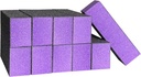10 Pcs Nail Buffer Sanding Block Polisher Buffing File 100/180 Grit 3 Sides Nail Files Art Pedicure Manicure File(Black Purple)