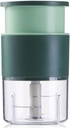 Manual Garlic Chopper Portable Food Chopper Garlic Masher Kitchen Food Slicer Stainless Steel Manual Food Processor for Vegetables Fruits Meat Minced Crusher Machine Outdoor Hand, Green