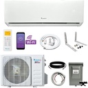 Klimaire 12,000 BTU 23 SEER2 Wall Mounted Ductless Mini Split Inverter A/C Heat Pump System w/ 16’ Installation Kit & Wall Mounting Bracket 230V