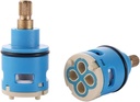 Faucet Fittings Mix Tap Inner Cartridge Replacement, Spare Valves Cartridges, Ceramic Tap Cartridge Replacement Ceramic Disc Cartridge Faucet Valve for Bathroom Faucet